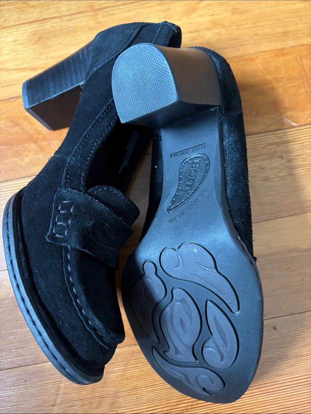 Born Black Suede Penny Loafers